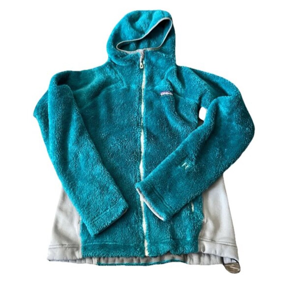 Patagonia Hi Loft R3 Regulator Polartec Hoody Sweater Jacket Womens XS Teal - Picture 4 of 16